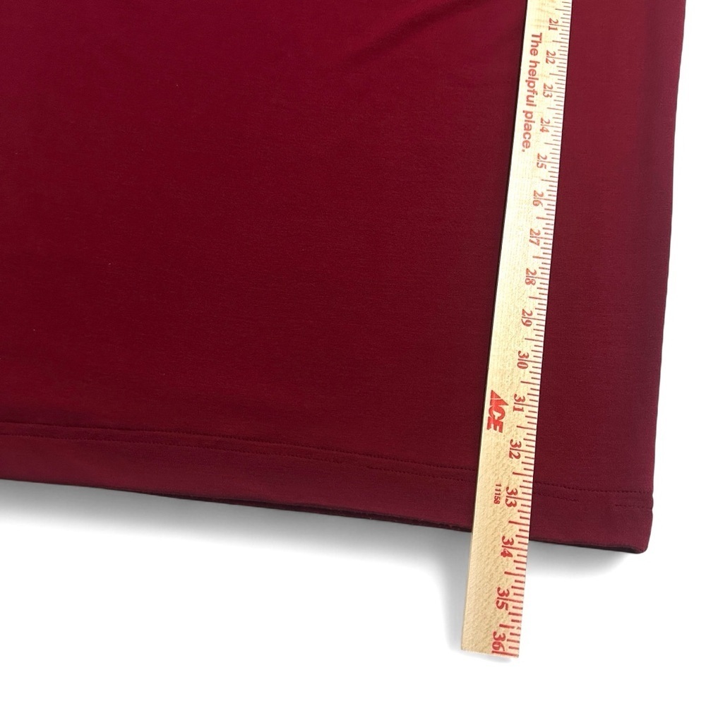 Eileen Fisher Shift Dress Small Red Cowl Neck Cap Sleeve Lagenlook Stretch Boxy - Picture 7 of 7